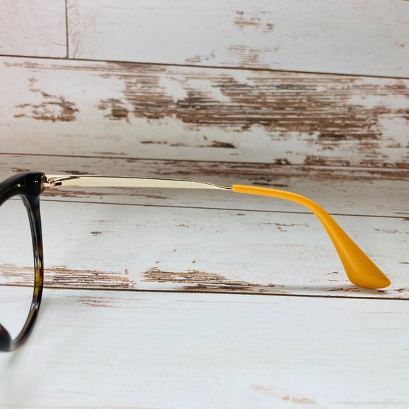 Prada Oval Brown Tortoise Gold Eyeglasses Glasses Frames NWOT - Picture 7 of 12